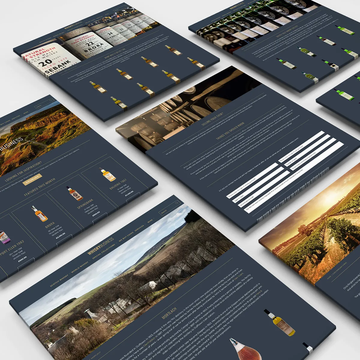 E-commerce website design for Whisky Business